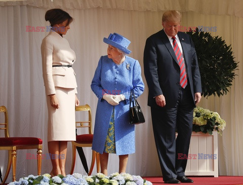 Królowa Elżbieta II przyjmuje prezydenta USA w Windsorze