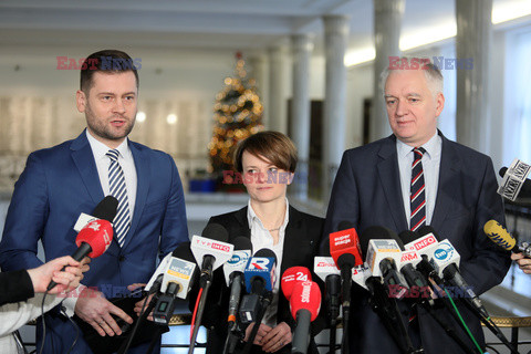 Konferencja prasowa partii Porozumienie Jarosława Gowina