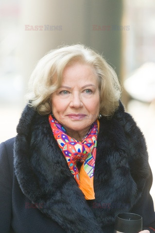 Bożena Dykiel  przed studiem TVN
