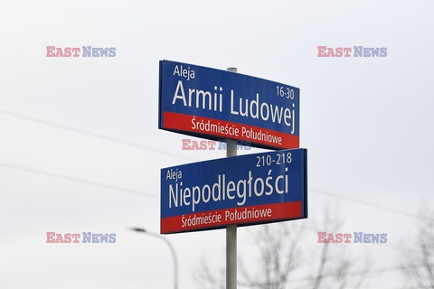Usuwanie tablicy z ulicą Lecha Kaczyńskiego