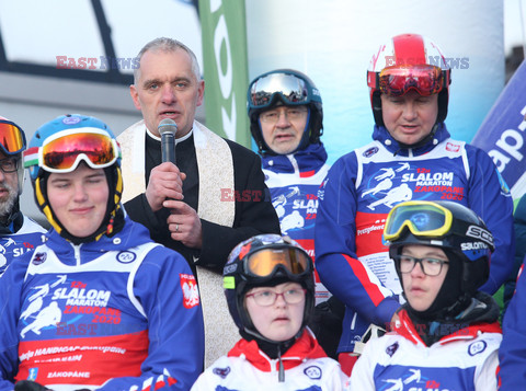 Prezydent Andrzej Duda podczas zawodów "12H Slalom Maraton Zakopane 2020"
