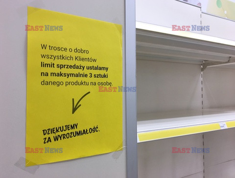 Pustki na sklepowych półkach w Polsce