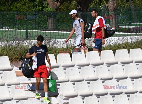 Novak Djokovic trenuje na korcie w Maladze