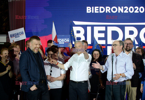 Wieczór wyborczy Roberta Biedronia