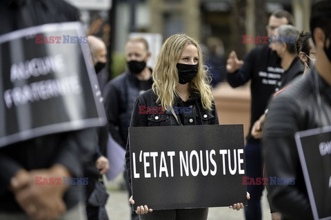 Protest właścicieli nocnych klubów w Rennes