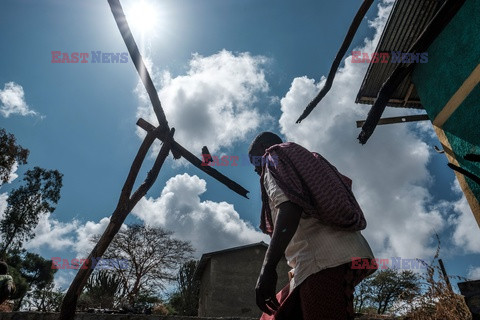 Etiopska wioska Bisober po walkach - AFP