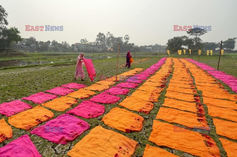 Suszenie tkanin w Bangladeszu