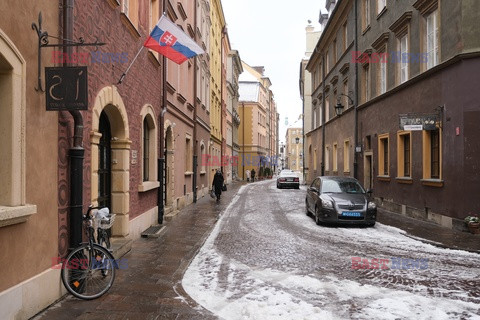 Stare Miasto pod śniegiem