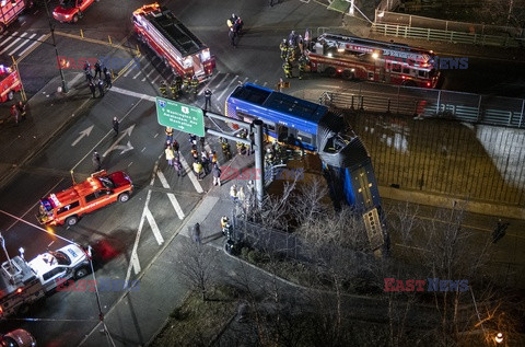 Wypadek autobusu w Nowym Jorku