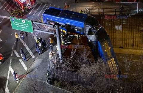 Wypadek autobusu w Nowym Jorku