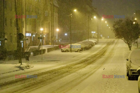 Intensywne opady sniegu w Szczecinie
