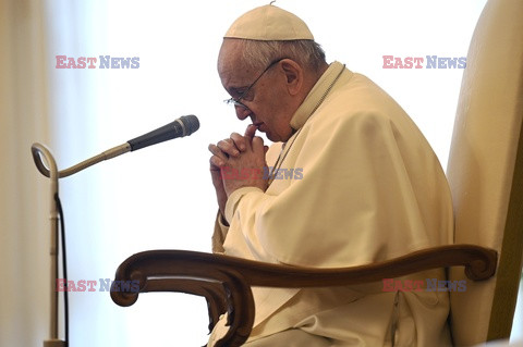 Papież Franciszek podczas cotygodniowej audiencji online