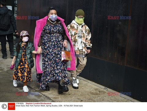 Street fashion na Tygodniu Mody w NY - zima 2021