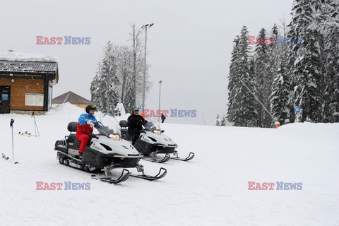 Putin i Łukaszenka na nartach w Soczi