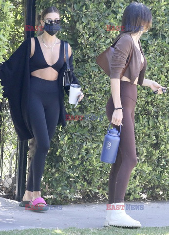 Kendall Jenner i Hailey Bieber razem na treningu