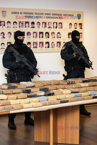 Ponad pół tony kokainy przechwycili chorwaccy policjanci