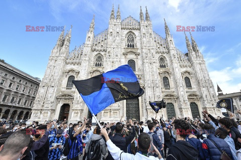 Kibice Interu świętują mistrzostwo Włoch