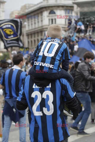Kibice Interu świętują mistrzostwo Włoch
