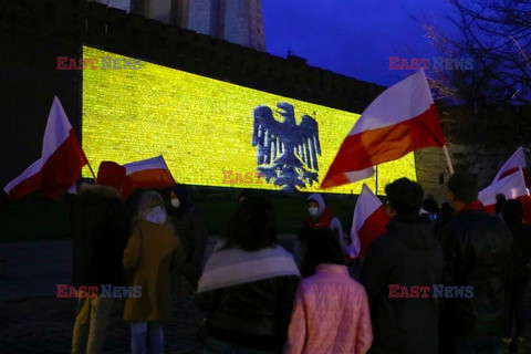 Projekcja na Wawelu z okazji 100. rocznicy wybuchu III Powstania Śląskiego