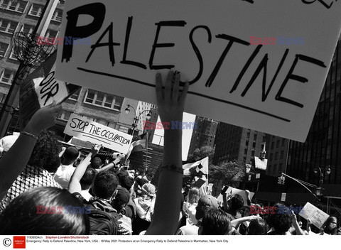 Protest poparcia dla Palestyńczyków na Manhatanie