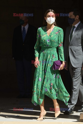 Królowa Letizia w zielonej sukience