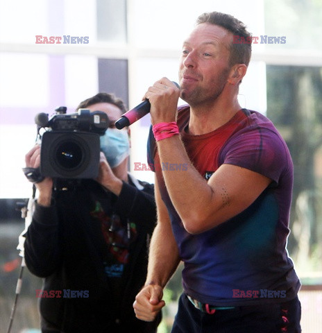 Koncert Coldplay na Rockefeller Plaza