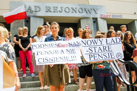 Pikieta pracowników Sądu Rejonowego w Olsztynie