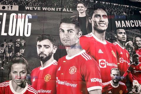 Christiano Ronaldo na oficjalnym muralu Manchesteru United