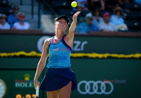 Magdalena Fręch w turnieju w Indian Wells