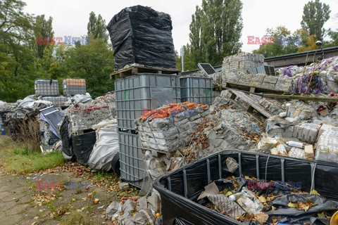 Nielegalne składowisko śmieci w Łodzi