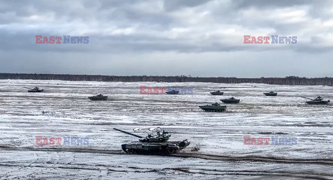 Wspólne ćwiczenia wojsk rosyjskich i białoruskich na poligonie na Białorusi