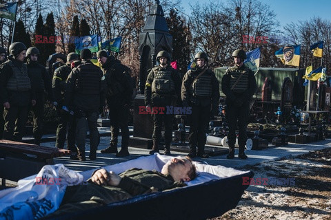 Wojna w Ukrainie - pogrzeby poległych żołnierzy