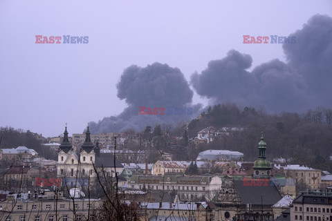 Wojna w Ukrainie - potężne eksplozje we Lwowie