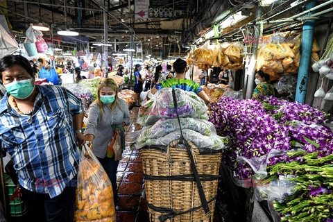 Sprzedawcy orchidei w Tajlandii