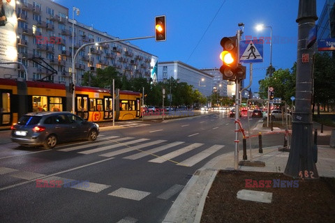 Przejścia przy rondzie Dmowskiego w Warszawie przed otwarciem