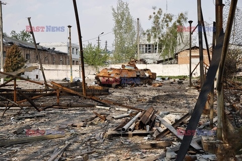Wojna w Ukrainie - zniszczenia w Czernichowie