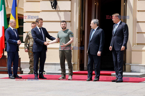 Macron, Scholz, Draghi i Iohannis w Kijowie
