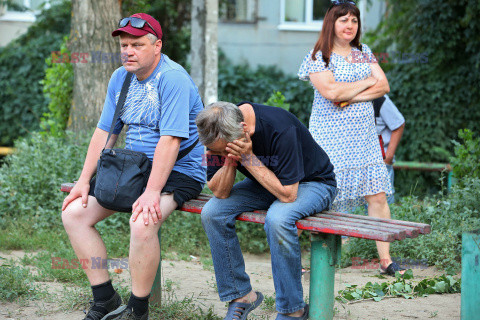 Wojna w Ukrainie - Ofiary ataku rakietowego na dzielnice mieszkalne Charkowa