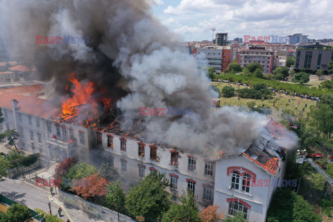 Pożar szpitala w Stambule