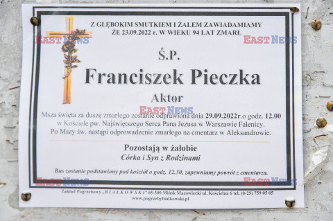 Pogrzeb Franciszka Pieczki