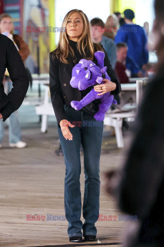 Jennifer Aniston na planie serialu "The Morning Show"
