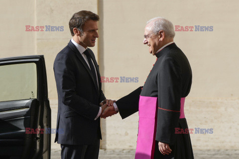Prezydent Macron na audiencji u papieża Franciszka