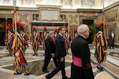Prezydent Macron na audiencji u papieża Franciszka