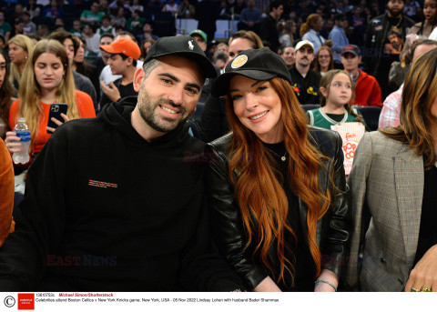 Lindsay Lohan na meczu koszykówki
