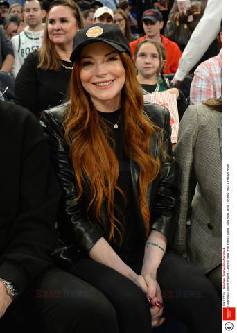 Lindsay Lohan na meczu koszykówki