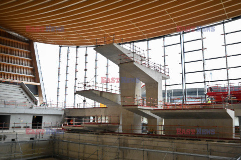 Budowa Olympic Aquatic Centre w Saint-Denis na IO w Paryżu 2024