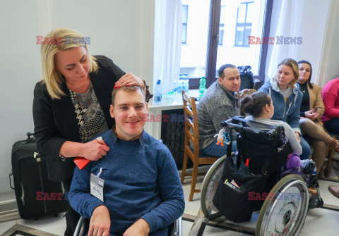 Protest osób z niepełnosprawnością w Sejmie