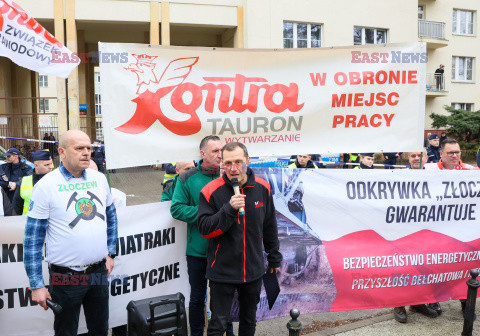 Protest górników w Warszawie