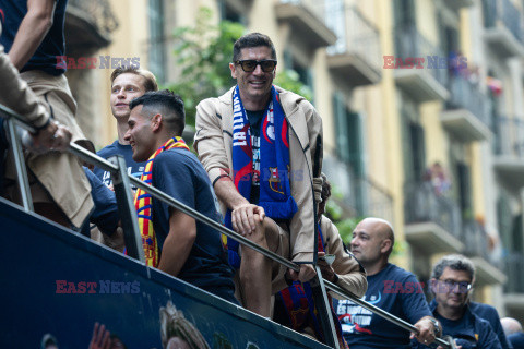 Piłkarze Barcelony świętują mistrzostwo