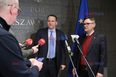 Konferencja ministra Sikorskiego po powrocie z USA